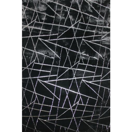 Wisteria Black Rug With Silver Lines