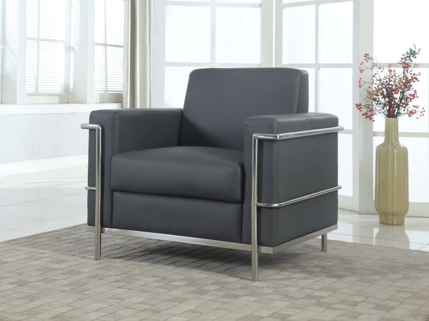 Emley Modern Grey Accent Chair