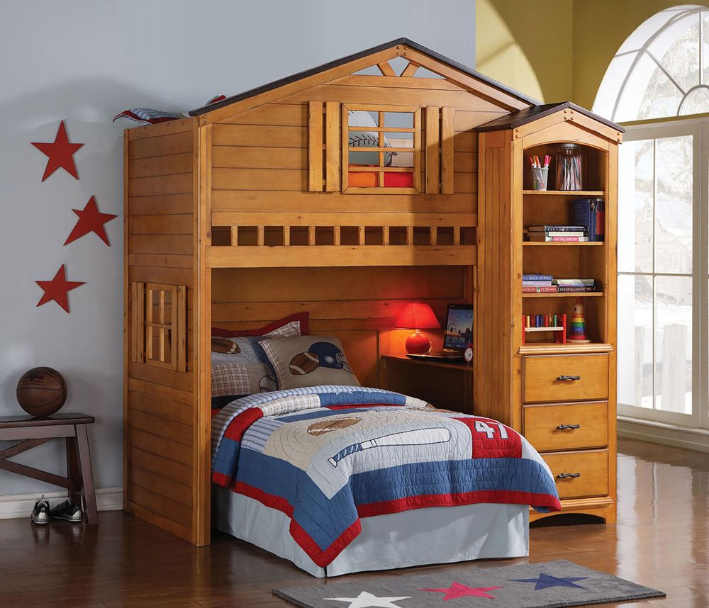 Montana Rustic Kids Loft Bed