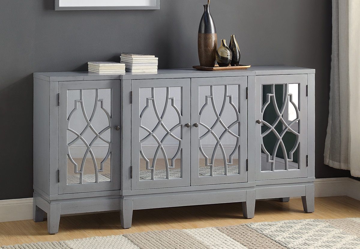 Aberdeen Antique Gray Finish Sideboard