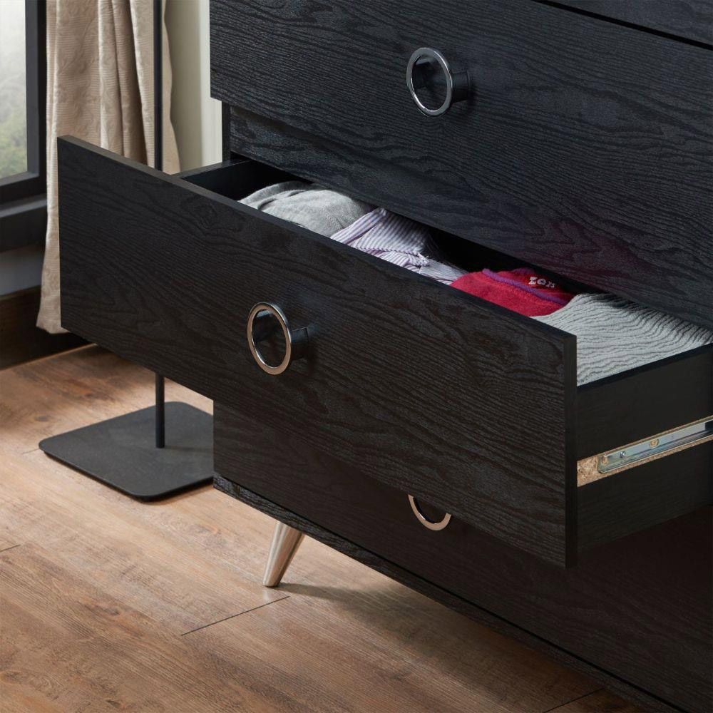 Adair Black Finish Chest Drawer