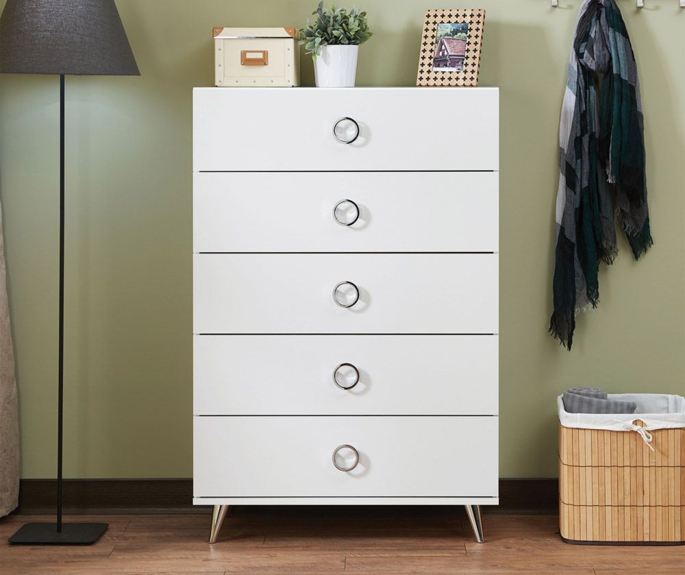 Adair White Finish Chest