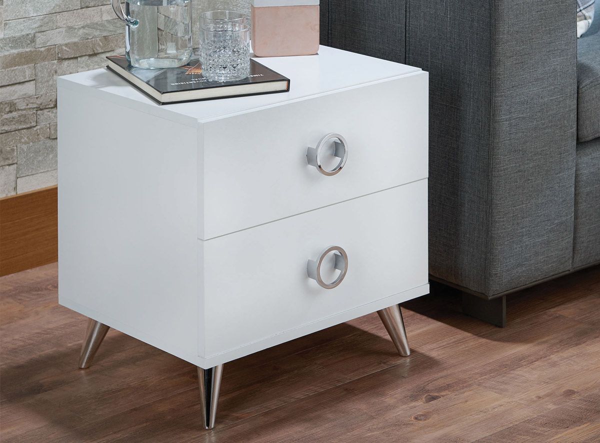 Adair White Night Stand