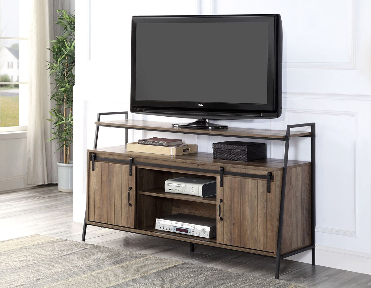 Adella TV Stand With Barn Doors