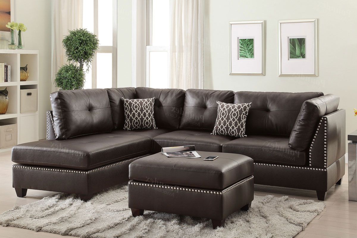 Adnus Espresso Leather Sectional