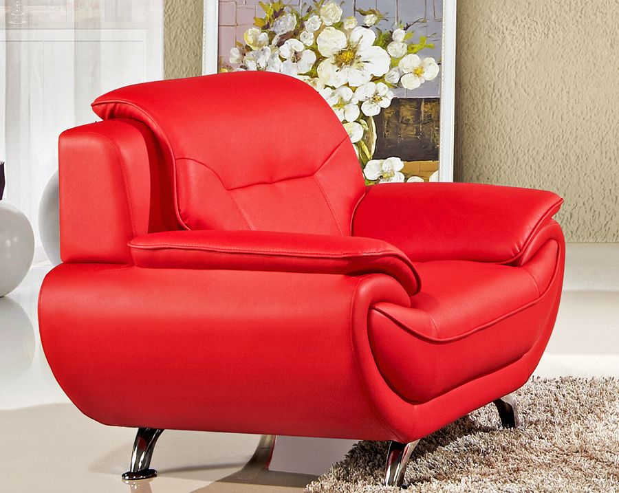 Sabina Red Leather Chair