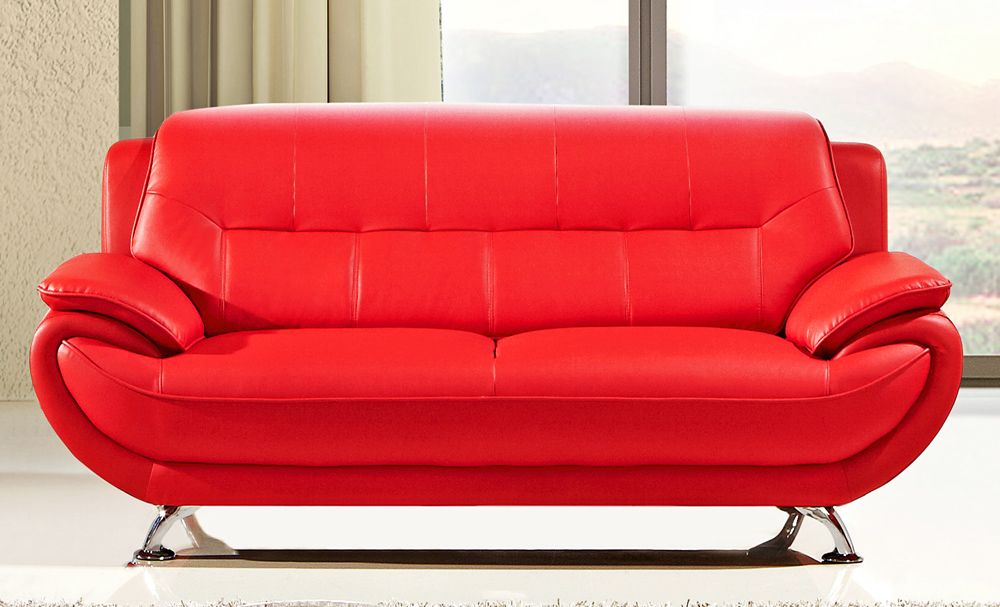 Sabina Red Leather Sofa,Sabina Red Leather Sofa Set,Sabina Red Leather Chair