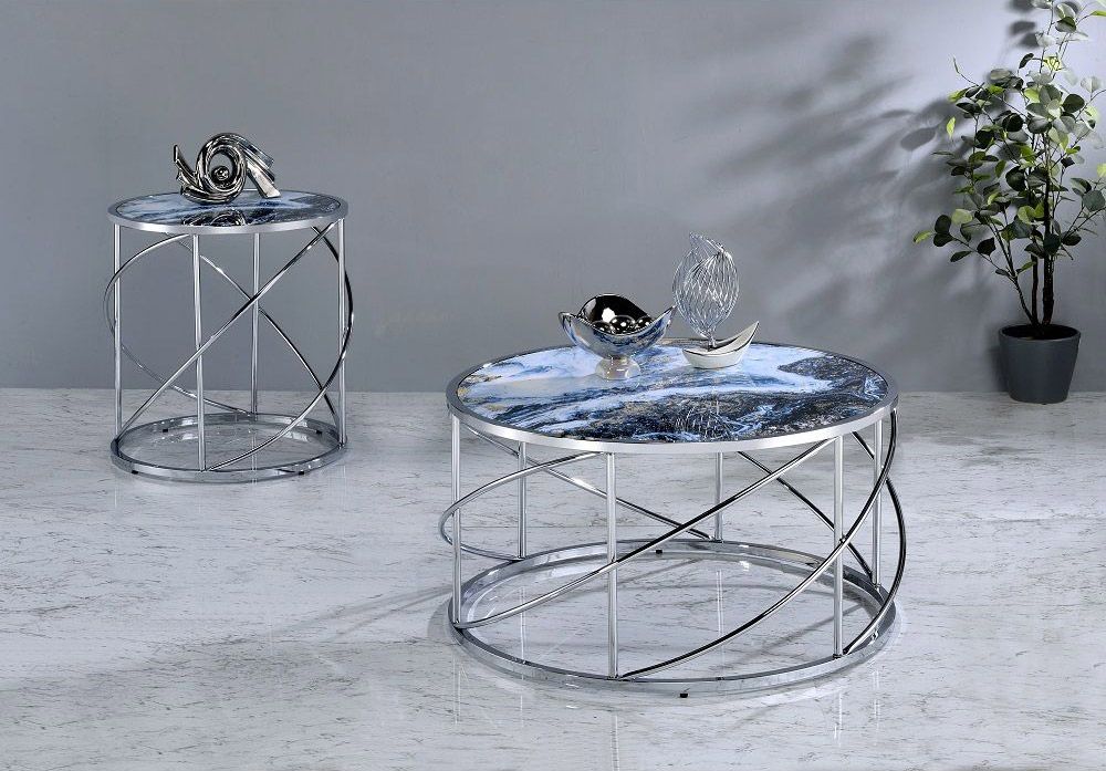 Afrim Round Coffee Table Set