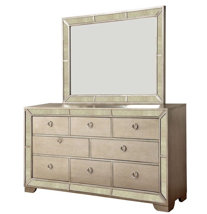 Ailyn Dresser and Mirror With Mirrored Accents