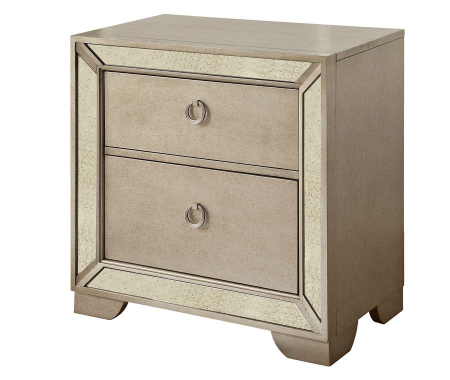 Ailyn Night Stand With Mirrored Accents