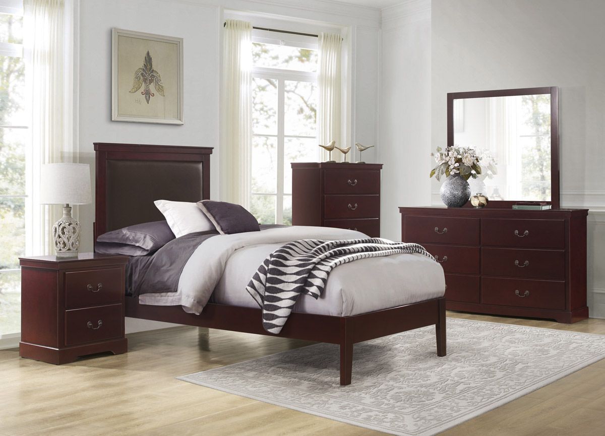 Alanna Cherry Finish Youth Bedroom