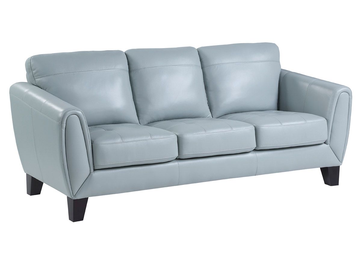 Albany Aqua Top Grain Leather Sofa