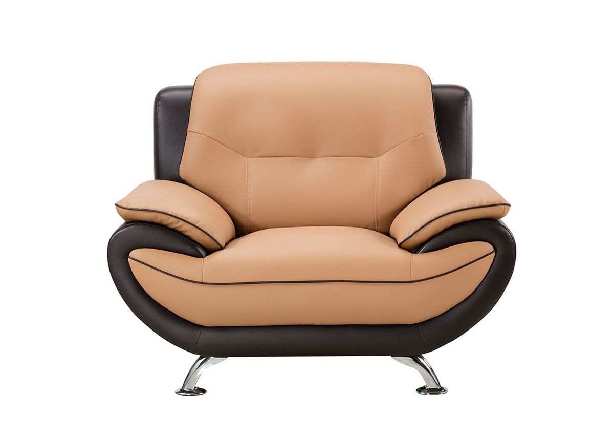 Griffen Camel Brown Leather Chair