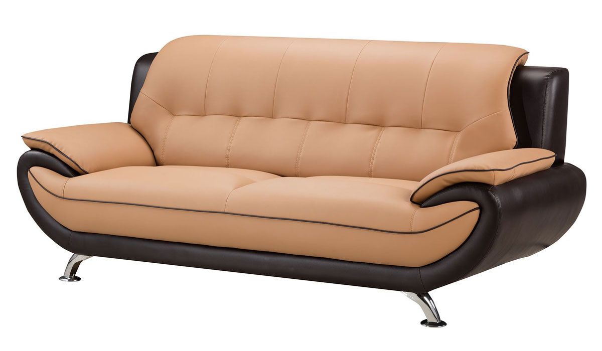 Griffen Camel Brown Leather Sofa