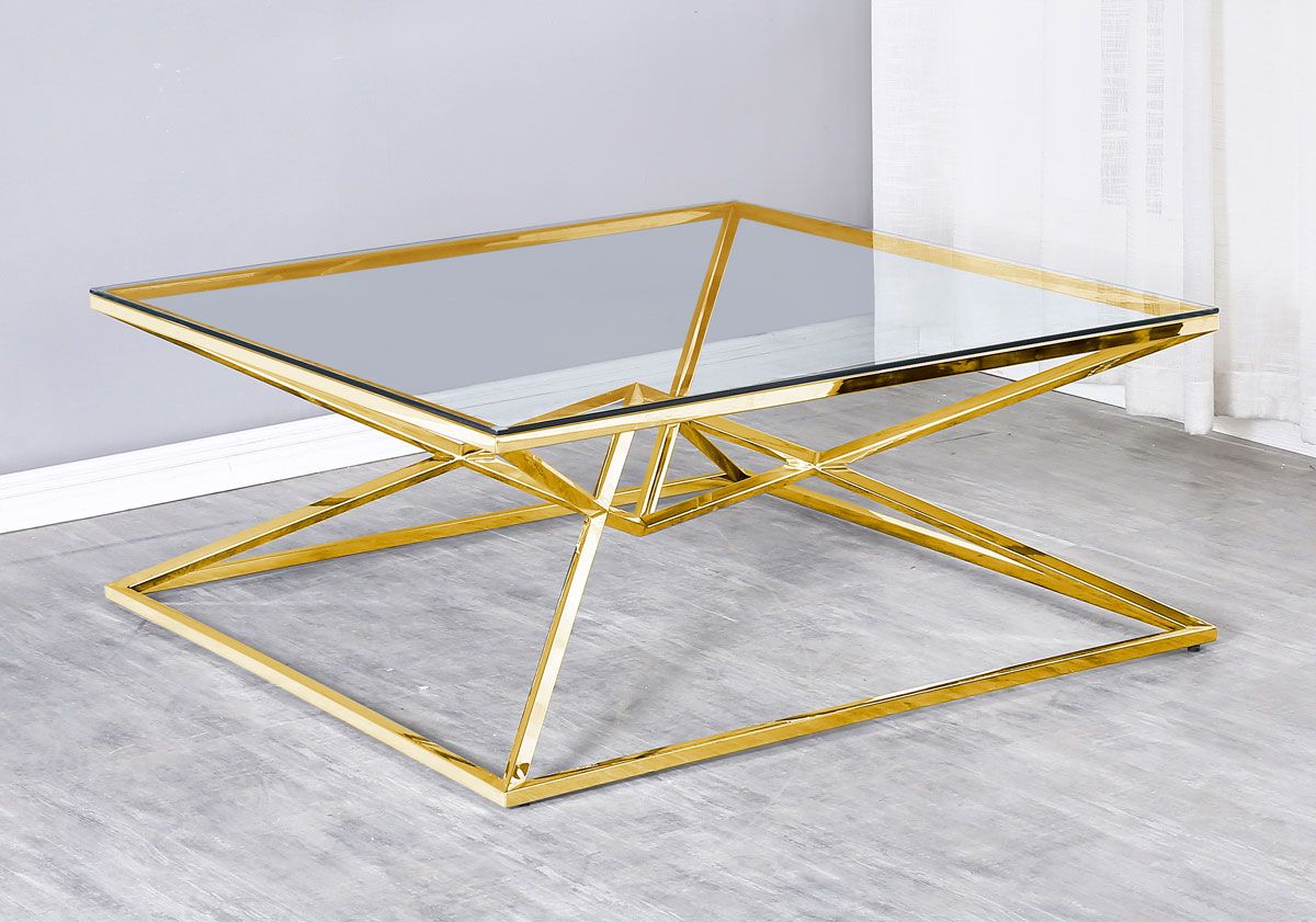 Gianni Gold Finish Coffee Table