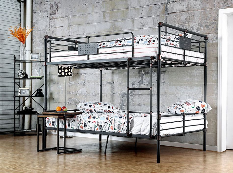 Adelyn Industrial Style Full Over Full Bunkbed