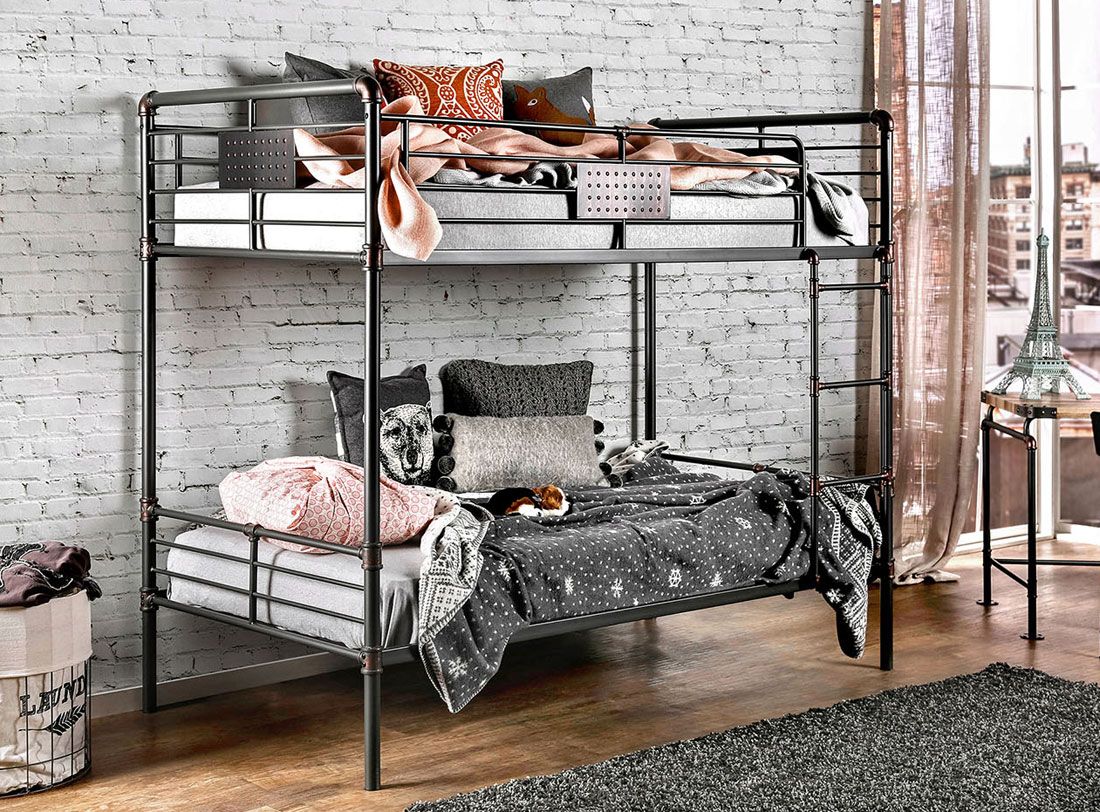 Adelyn Industrial Style Bunkbed