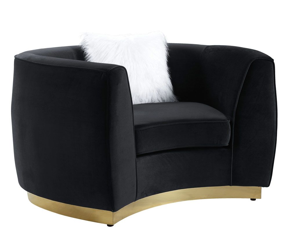 Alfie Black Velvet Chair