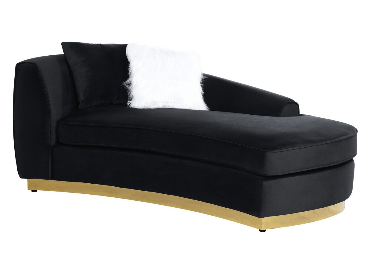 Alfie Black Velvet Chaise