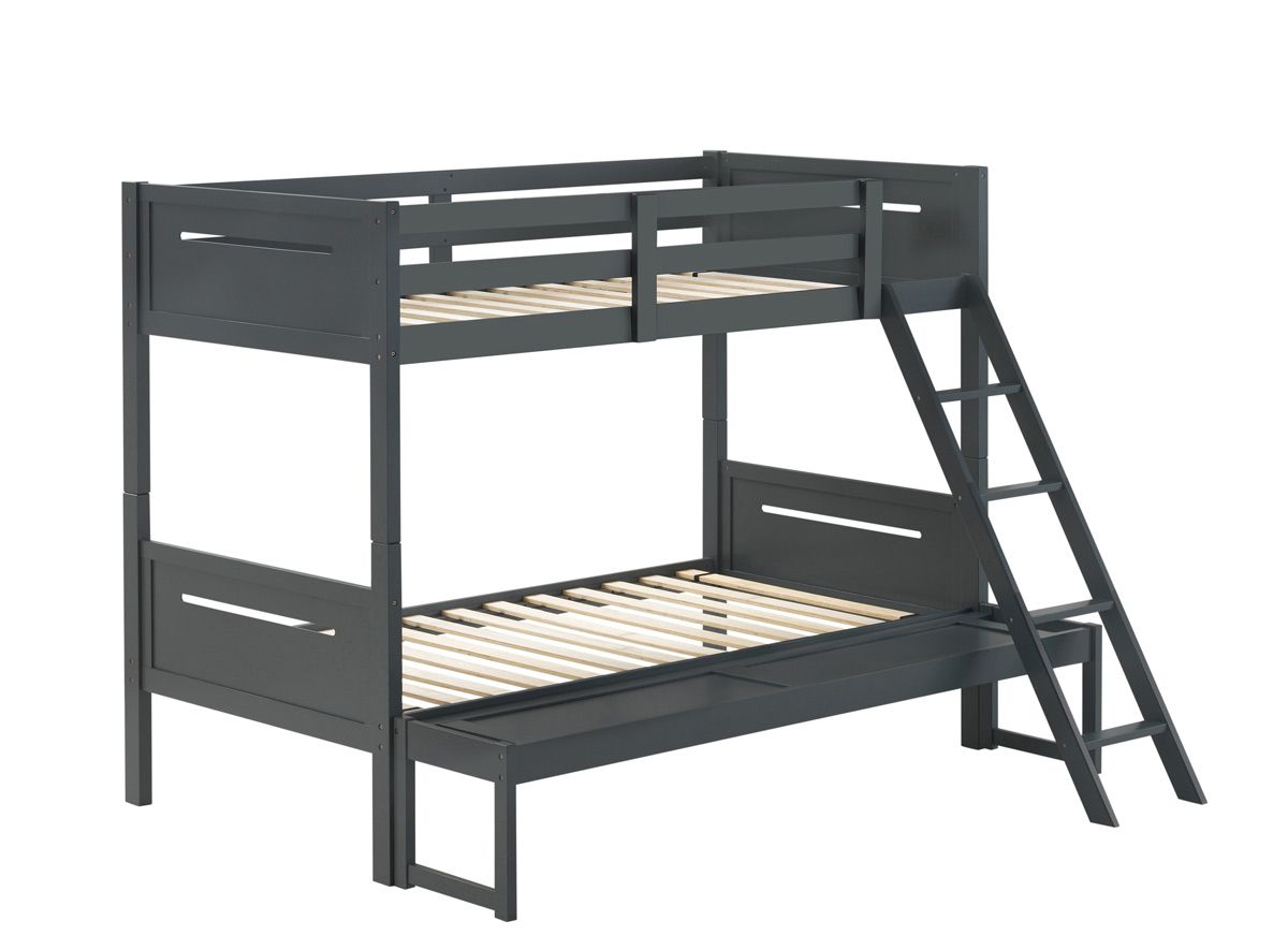 Alissa Grey Finish Twin Full Bunkbed