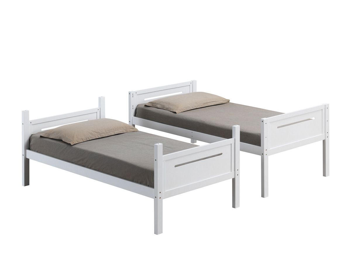 Alissa White Finish Twin Beds