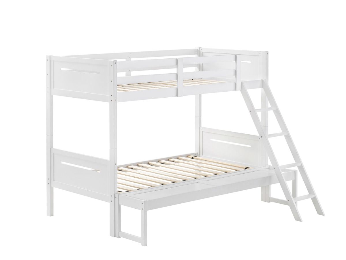 Alissa White Finish Twin Over Full Bunkbed