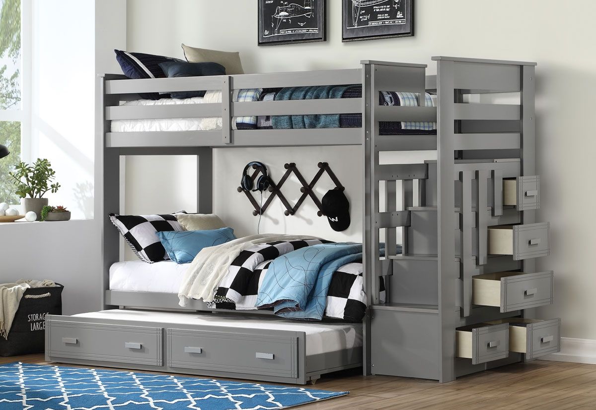 Allentown Storage Bunkbed With Trundle