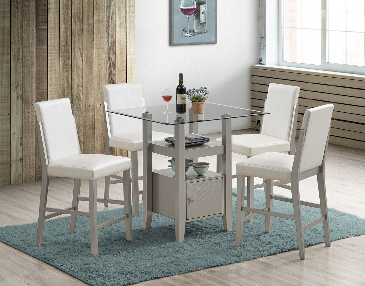 Alwin Modern Counter Height Dining Table Set