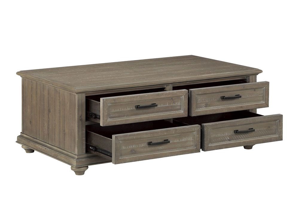 Amadis Rustic Finish Storage Coffee Table