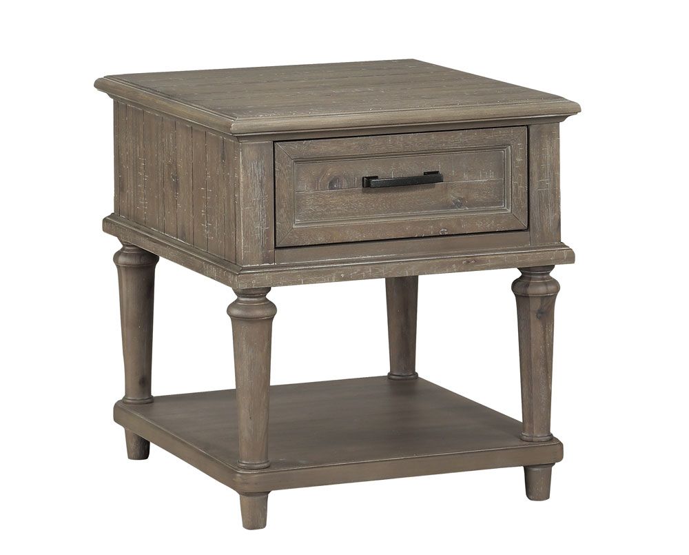 Amadis Rustic Finish Storage End Table