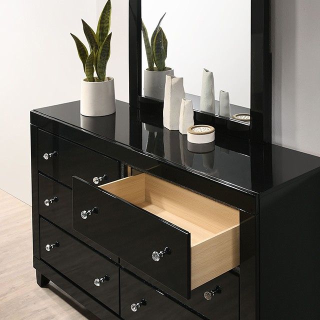 Amory Black Lacquer Dresser Drawer