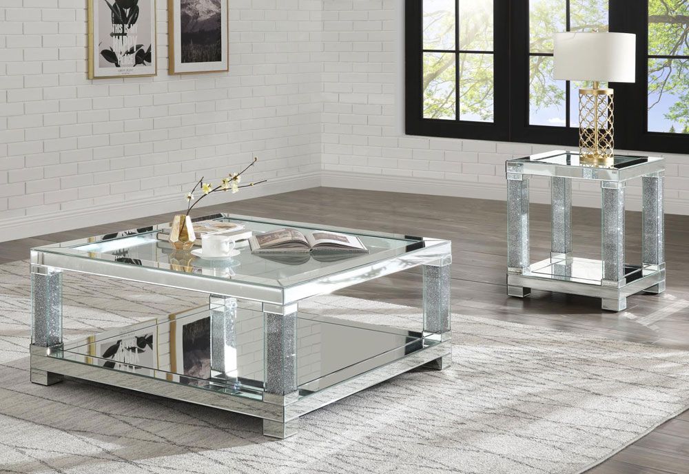 Anderson Square Mirrored Coffee Table