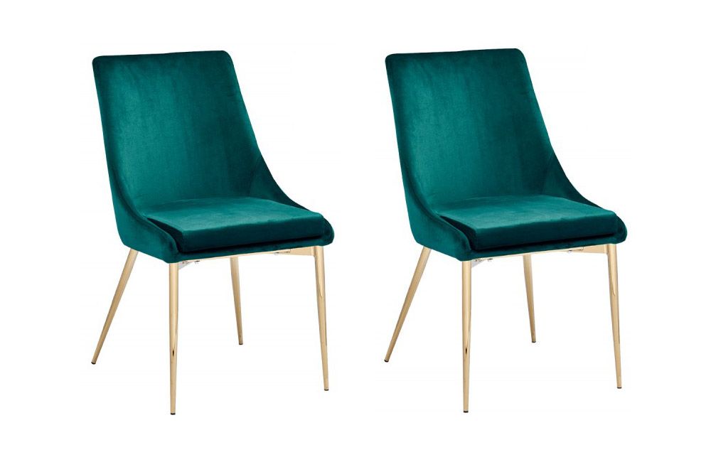 Andes Green Velvet Dining Chairs
