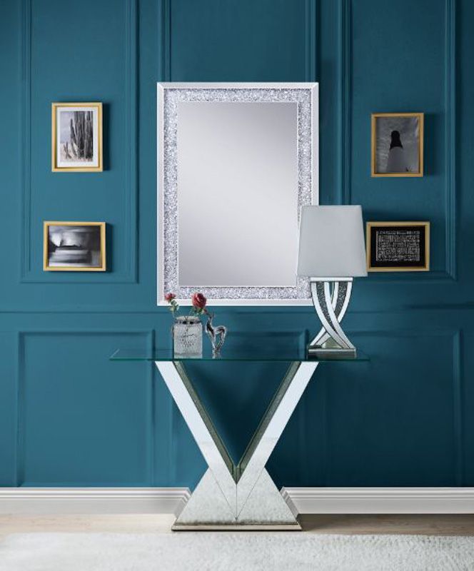 Andover Modern Mirrored Console Table Set
