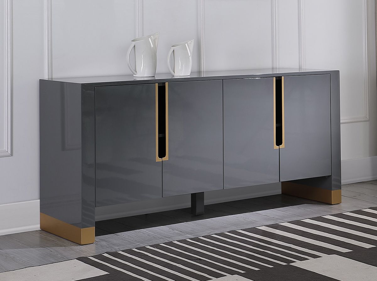 Andros Grey Lacquer Modern Buffet