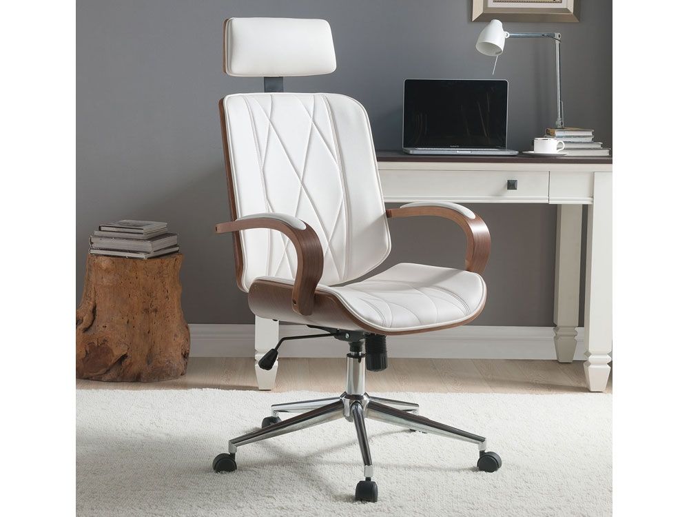 Ardor Office Chair White Leather