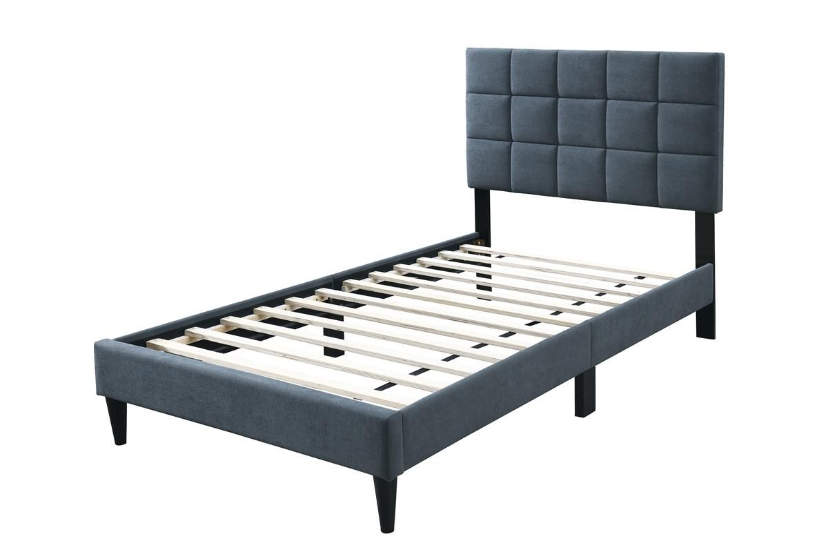 Aris Charcoal Linen Bed