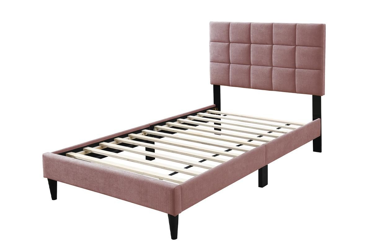 Aris Pink Linen Bed