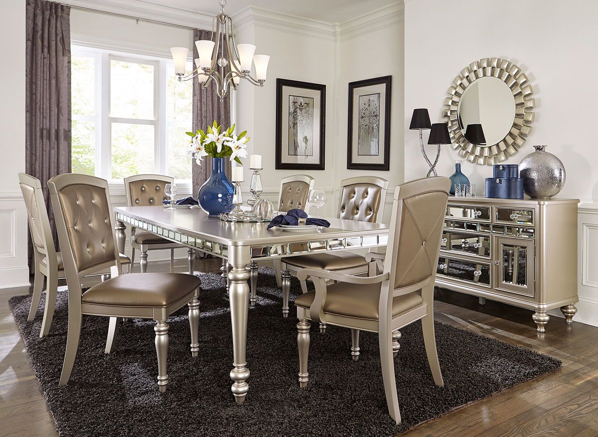 Arsenia Mirrored Dining Room Furniture Set