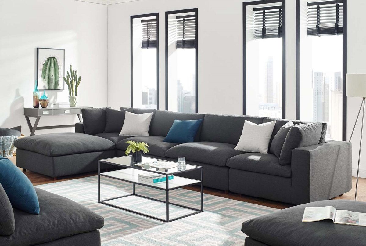 Arvada Grey Linen Modular Sectional