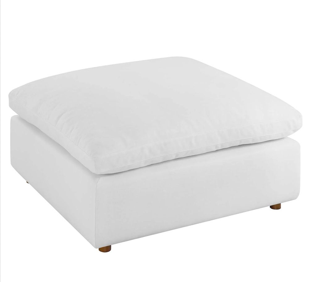 Arvada White Modular Ottoman