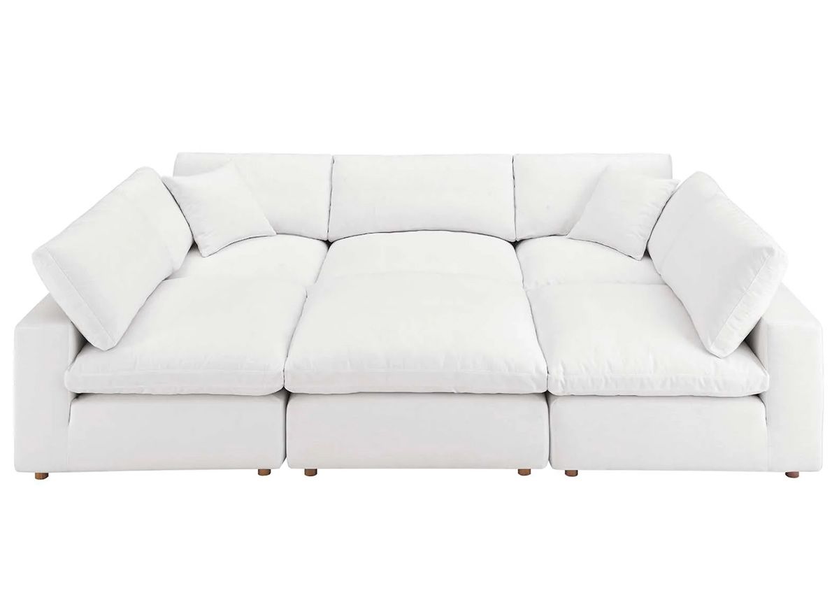 Arvada White Modular Sectional Setup 2