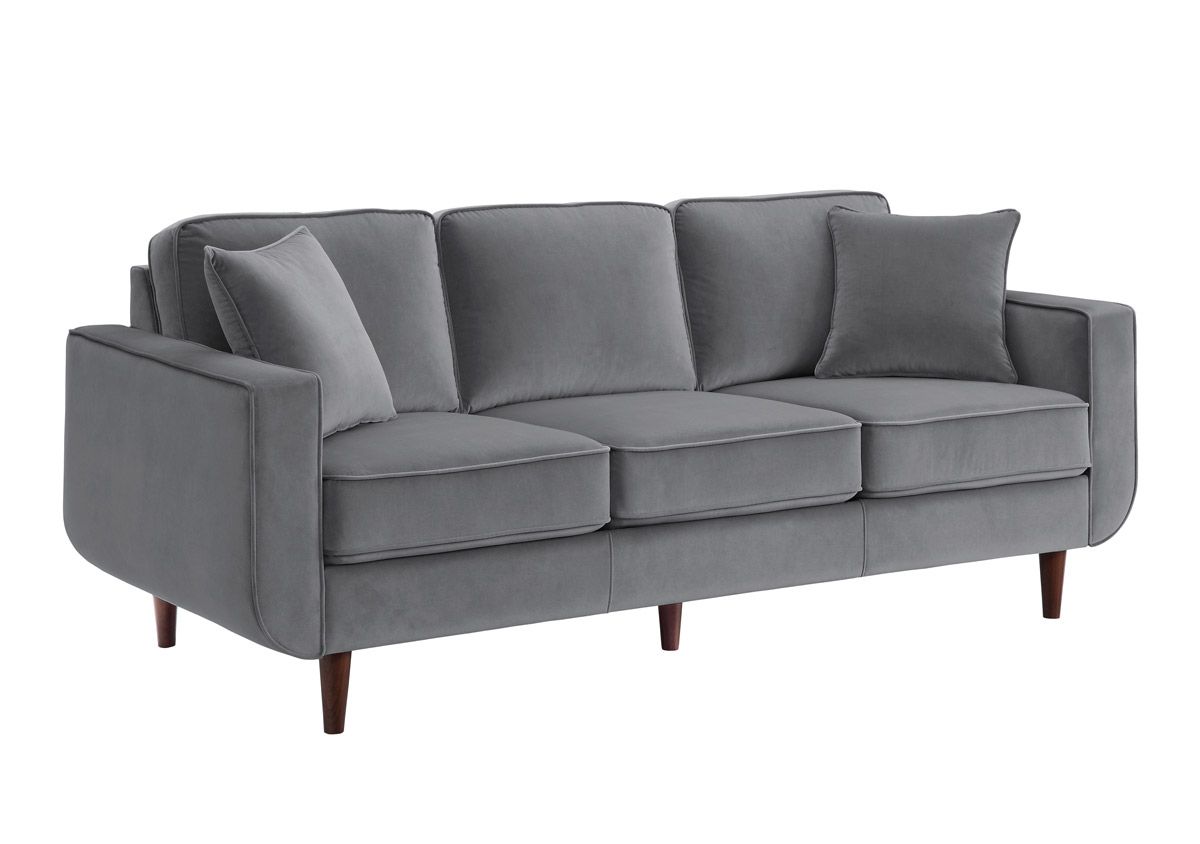 Ashford Grey Velvet Sofa