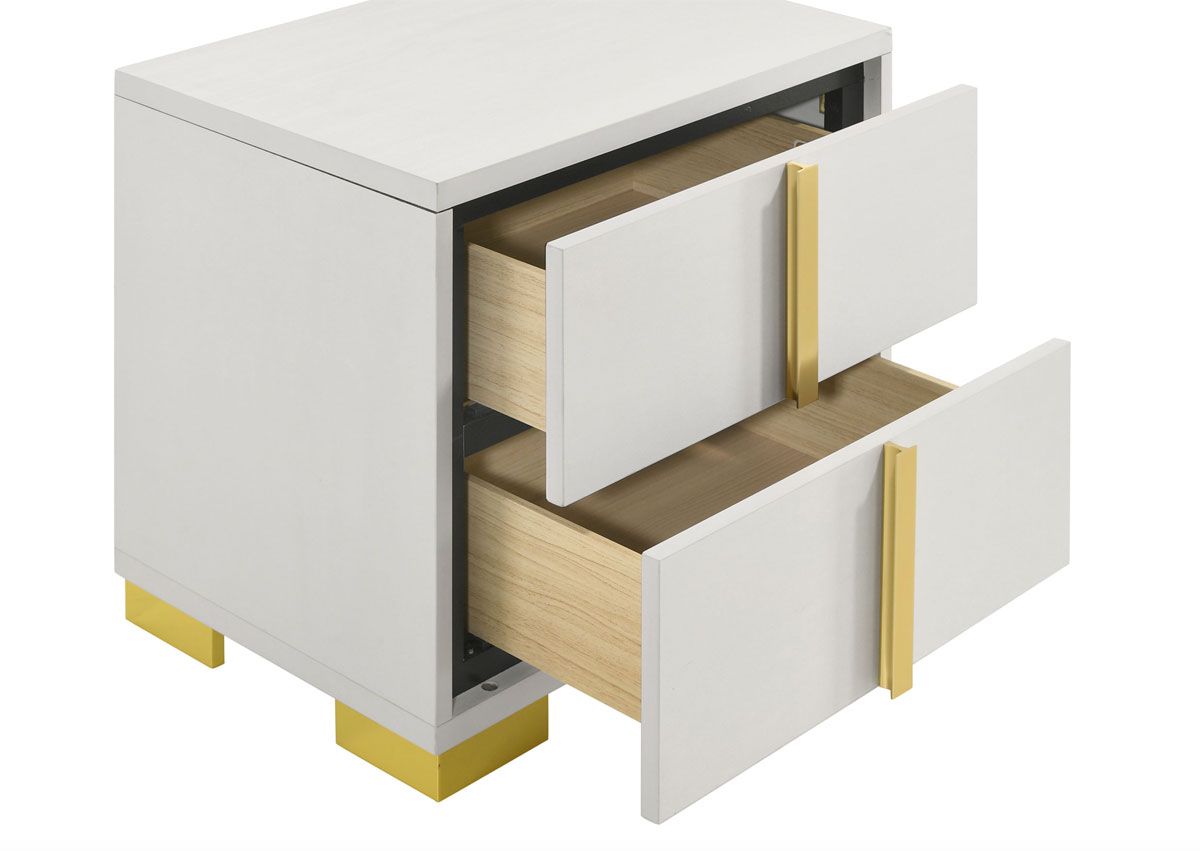 Astrid White Night Stand Drawers