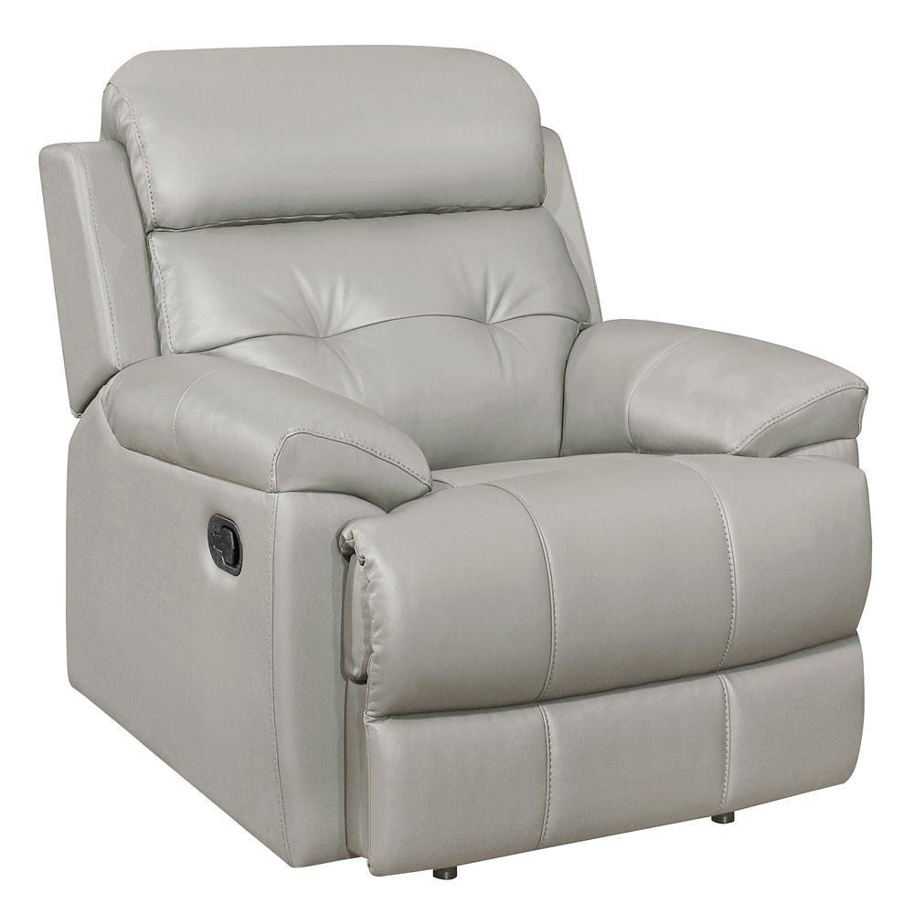 Astronaut Silver Leather Recliner Chair