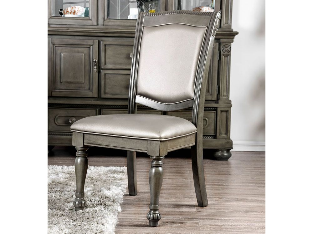 Athens Gray Finish Side Chairs