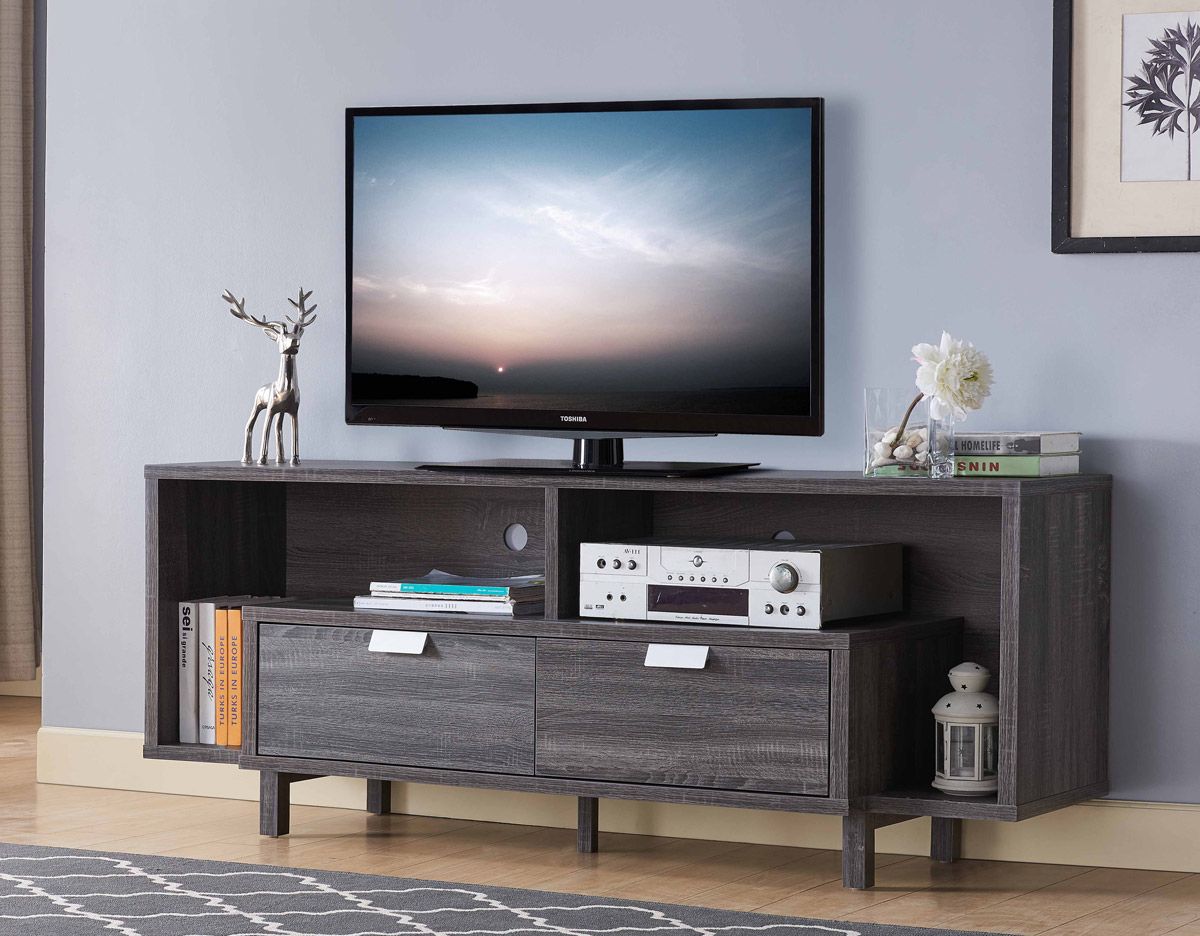 Atlantic Rustic Grey Large TV Stand