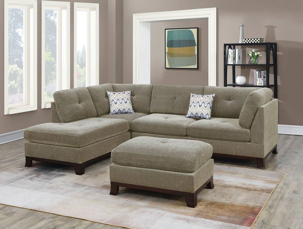 Audrey Camel Chenille Sectional Set