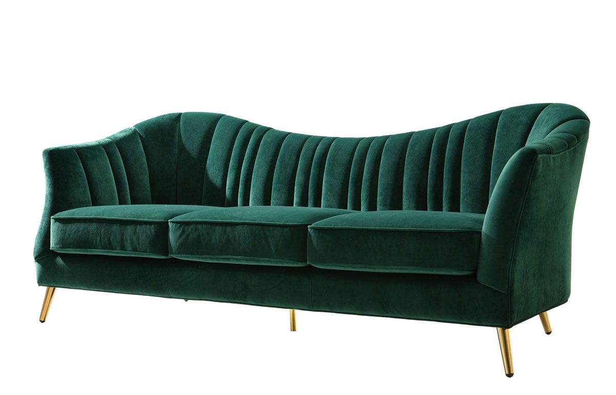 Margo Emerald Green Velvet Sofa