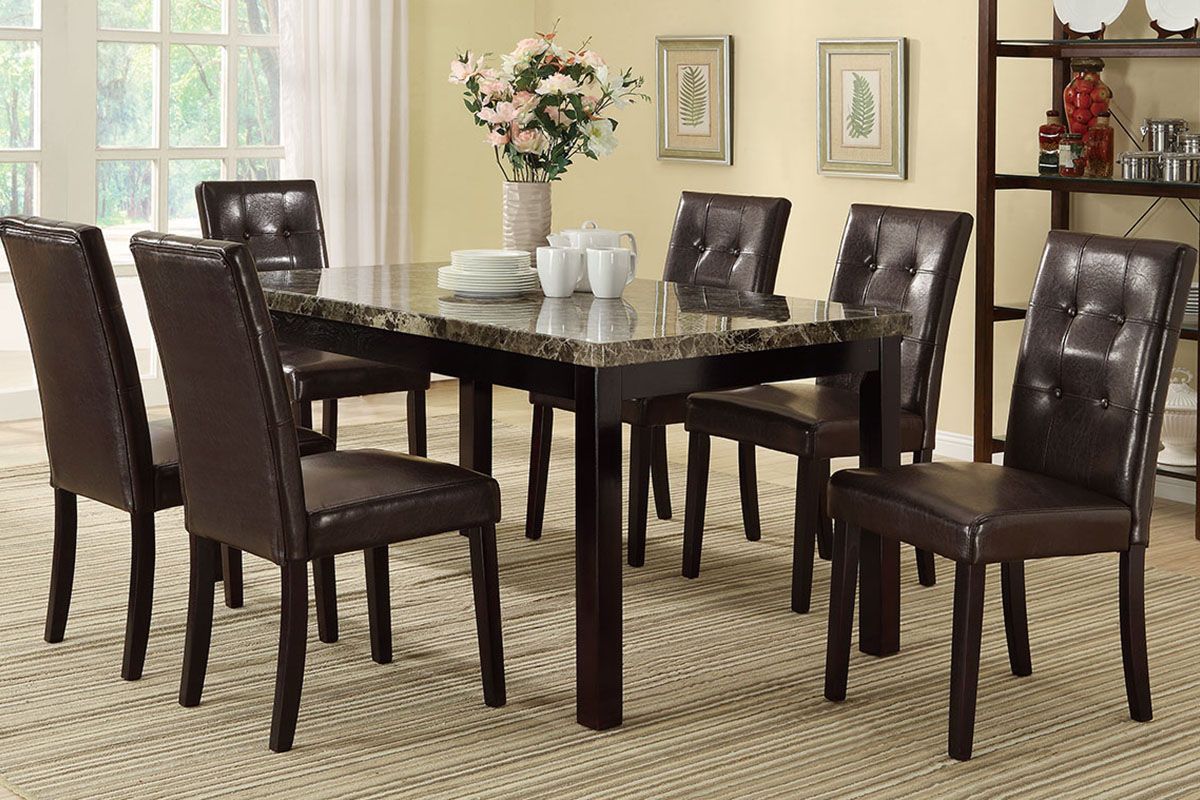 Avery Marble Top Dining Table Set